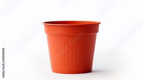 empty paper cup on white background