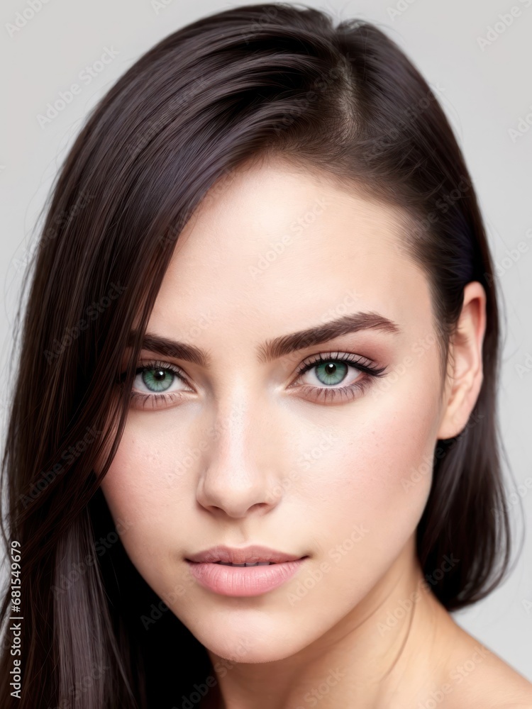 Portrait of a beautiful European girl. Generative AI Portrait of a beautiful European girl. Generative AI