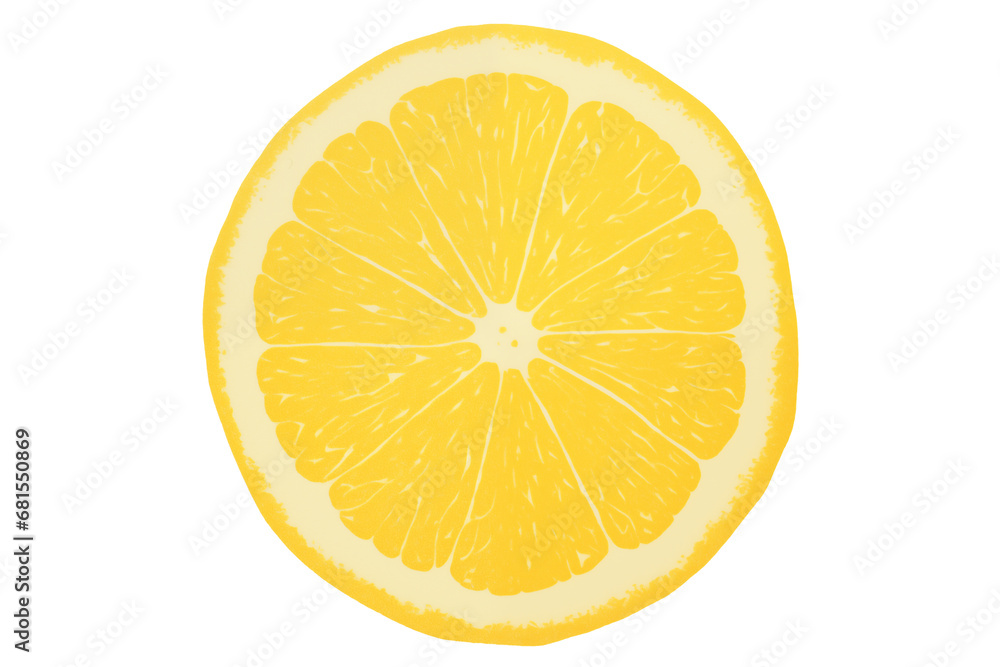Lemon slice illustration isolated on transparent background Lemon slice illustration isolated on transparent background