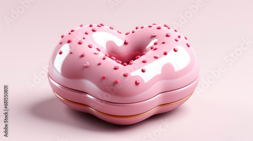 Retro Valentine Day Icon Donut Heart,Valentine Day Background, Background For Banner, HD