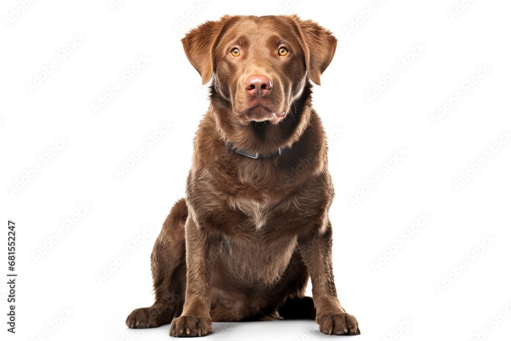 Chesapeake Bay Retriever cute dog isolated on white background