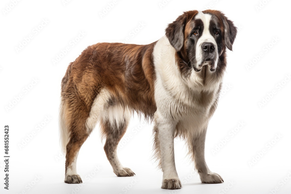 St. Bernard cute dog isolated on white background St. Bernard cute dog isolated on white background