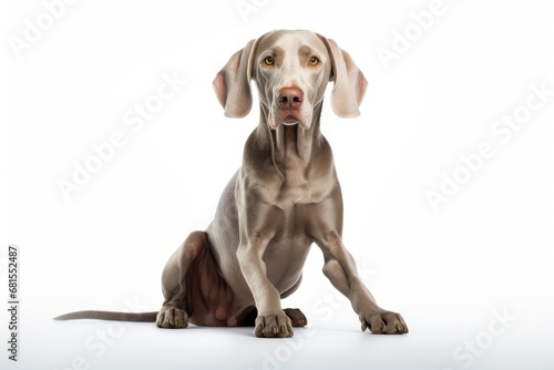 Weimaraner cute dog isolated on white background