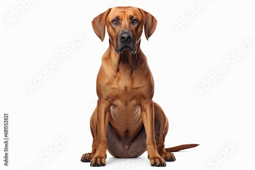 Rhodesian Ridgeback cute dog isolated on white background