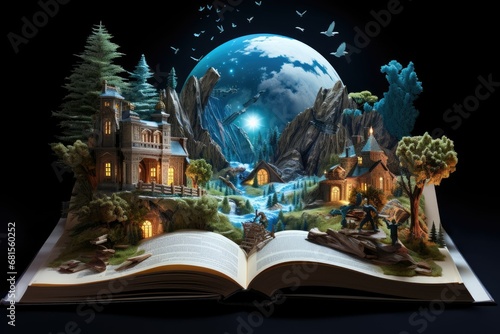 book with earth globe