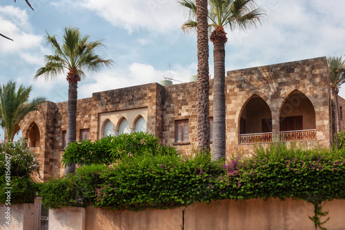 View of the one of the buildings in the historic city of Byblos. Lebanon. photo