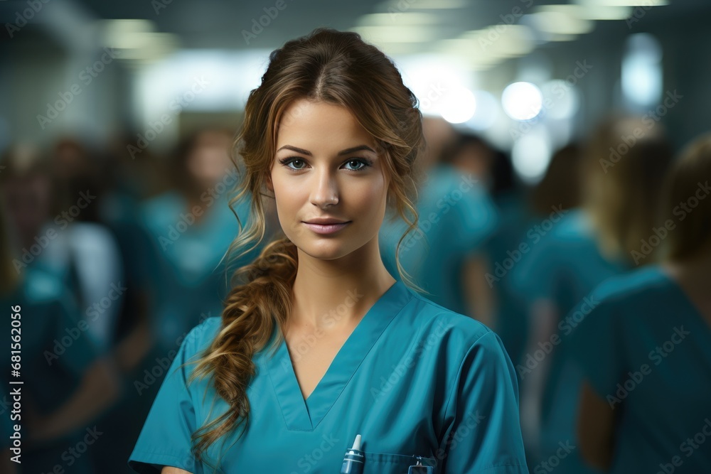 Young beautiful Registered Nurse, future doctor Young beautiful Registered Nurse, future doctor