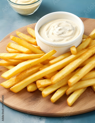 fries with mayonnaise