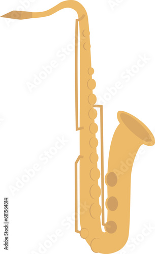 Vector illustration of saxophone isolated in white background