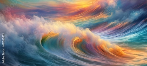 colourful water wave