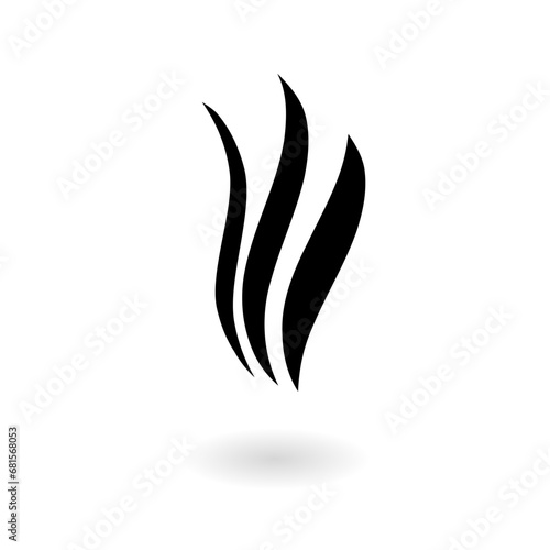 Aroma or scent puff vector icon