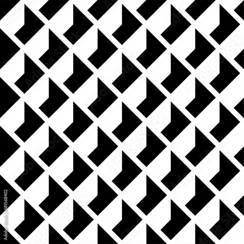 Abstract geometric seamless pattern with stripes, lines. Vector background. Black and white texture. Poster for web banner, business presentation, branding package, fabric print, textile