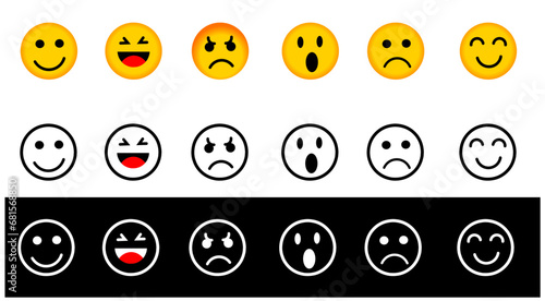 All Emoticons OR Reactions with New Dislike Button,Transparent Emojis or Vector Symbols