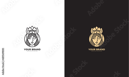 Beauty goddess logo, vector graphic design photo