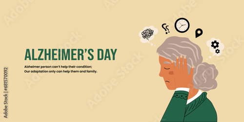 World Alzheimer's Day, Mental health, September 21, Support, Memory Disorder, Global Awareness, symptoms of dementia, memory loss, concept, suffering, dementia, Alzheimer, disease