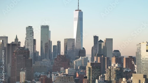 New York City's World Trade Center on an autumn morning photo