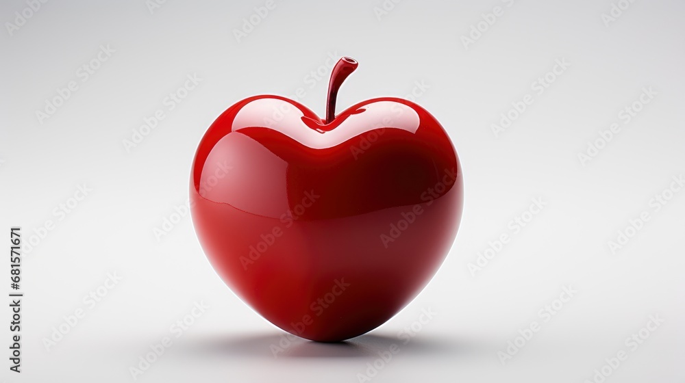 Obraz premium Background Beautiful Red Heart On White,Valentine Day Background, Background For Banner, HD