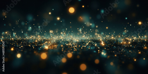 Abstract Dark Green and Gold Background - Elegance and Opulence in Harmonious Contrasts