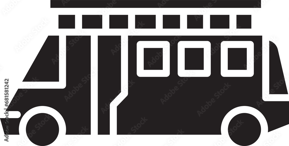 Motorhome Glyph Icon
