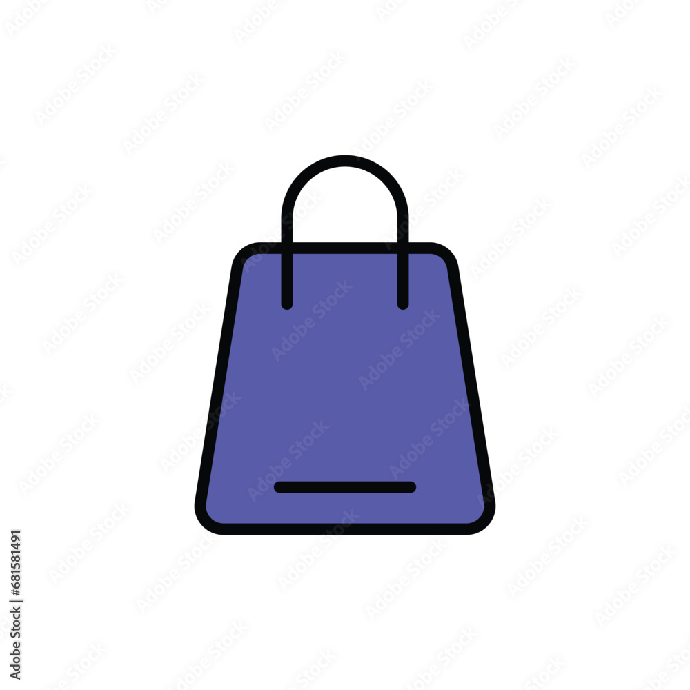 Shopping Bag icon design with white background stock illustration Shopping Bag icon design with white background stock illustration