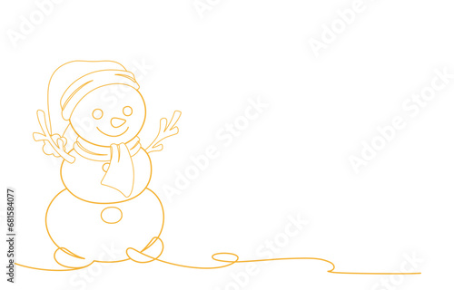 snowman illustration vector. greeting winter season christmas celebration background