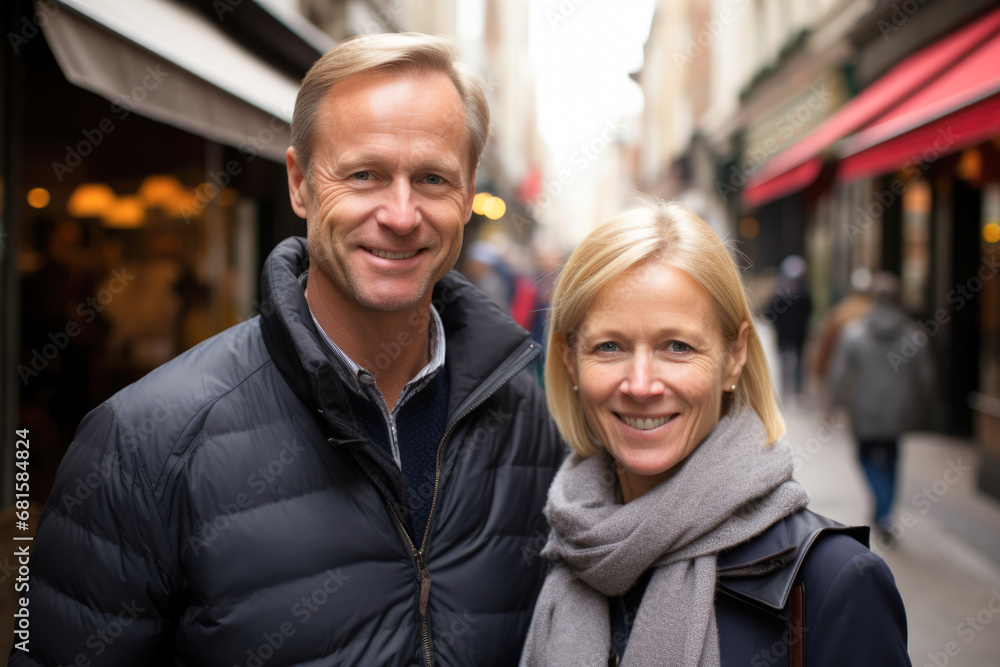 Couple enjoying the fall colors in autumn on a short trip to Berlin. Couple enjoying the fall colors in autumn on a short trip to Berlin.