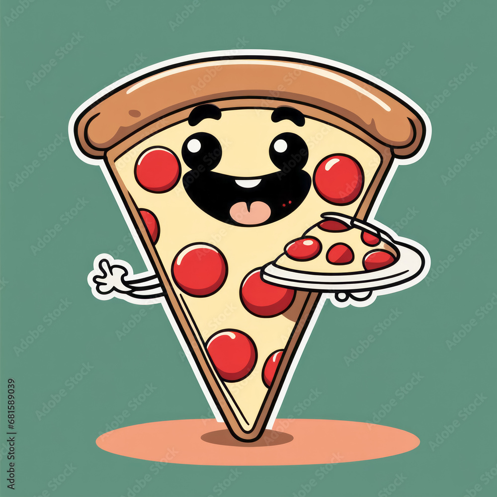 Sticker Pizzabote, generated image Sticker Pizzabote, generated image