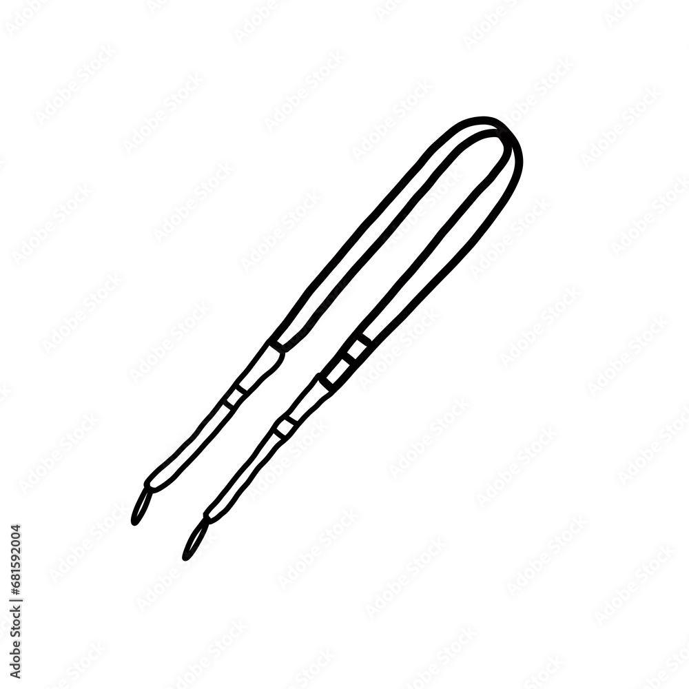 camera strap Hand drawn organic line doodle camera strap Hand drawn organic line doodle