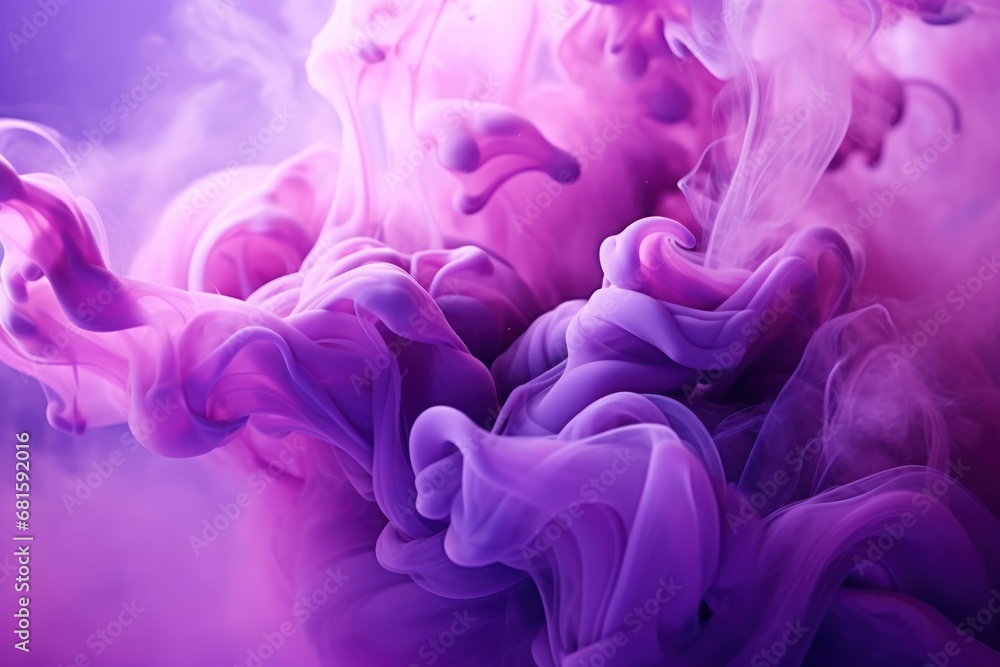  a group of pink and purple smokes floating in the air in front of a purple and purple background with a white cloud in the middle of the image and bottom right corner of the image.