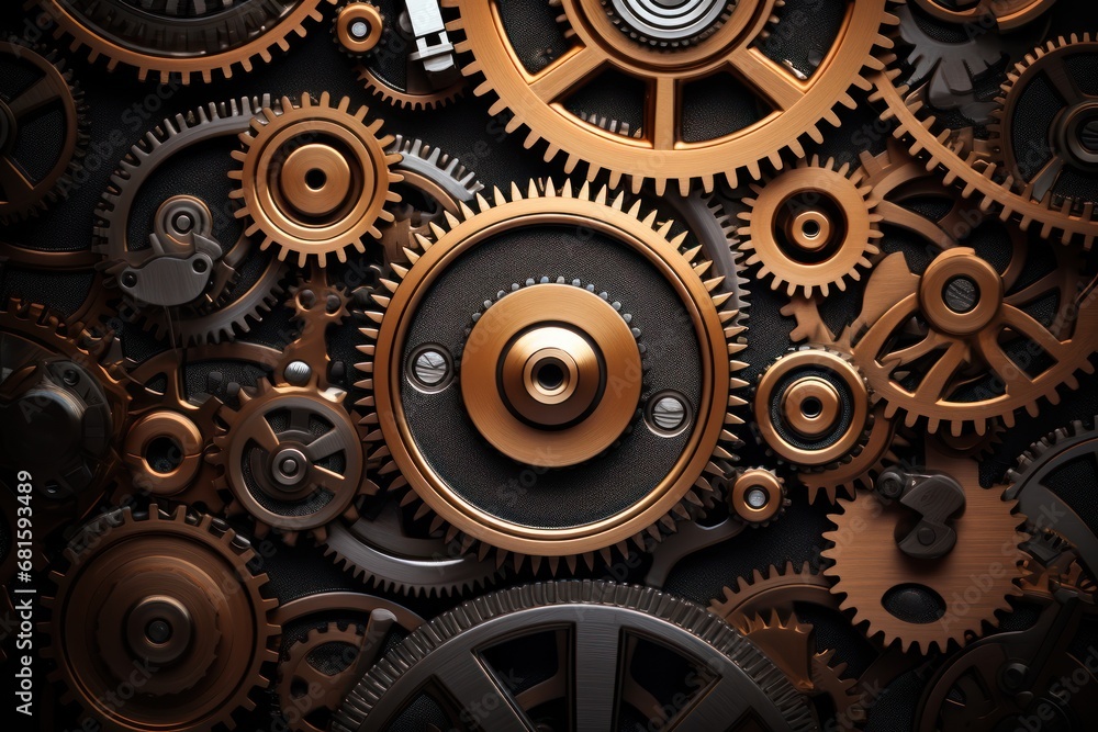  a close up of a clock face with lots of gears attached to the front of the clock and the back of the watch face showing the movement of the clock.