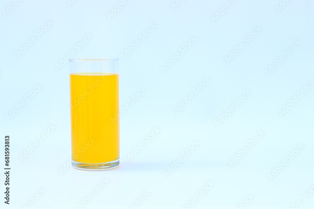 Orange juice glass. Isolated on white background Orange juice glass. Isolated on white background