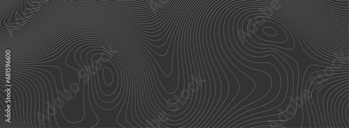 Heights of the metallic grey topographic map contour in lines and contours. Illusion of relief for banner, flier, invitation, cover, business card.