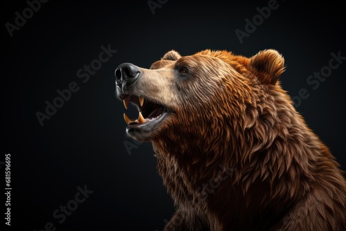  a brown bear with it's mouth open and it's mouth wide open, with it's mouth wide open and it's mouth wide open.
