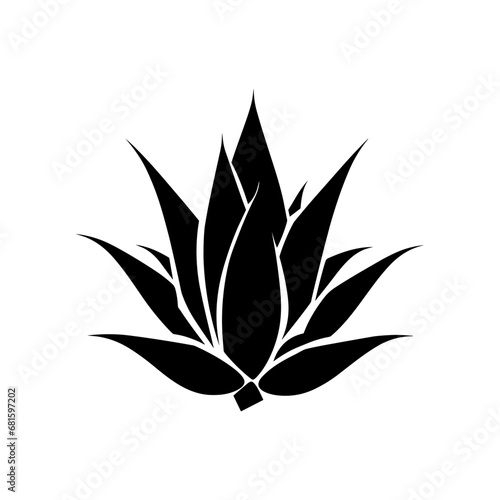 agave silhouette isolated vector