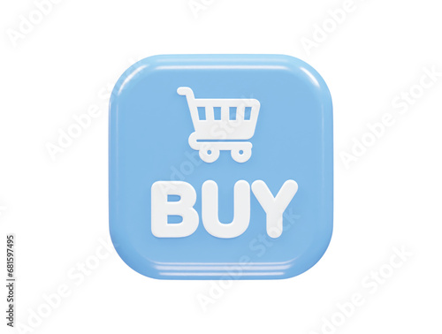 Order now icon 3d rendering buy illustration element