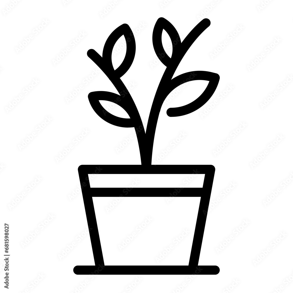potted plants in line style potted plants in line style