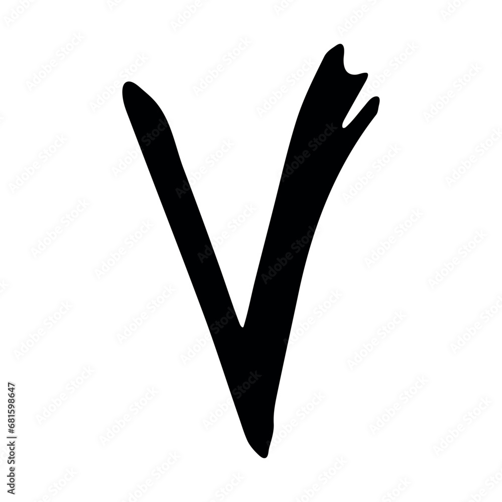 Hand drawn check mark illustration. Marker right sign clipart. Ink scribble checkbox. Single element Hand drawn check mark illustration. Marker right sign clipart. Ink scribble checkbox. Single element