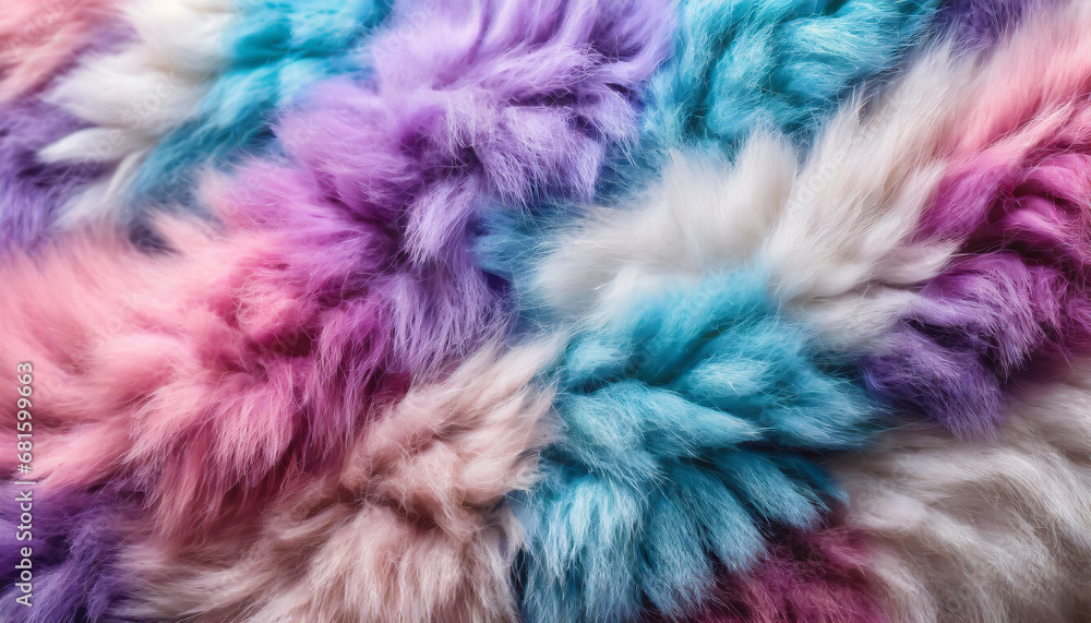  Colorful fur texture top view