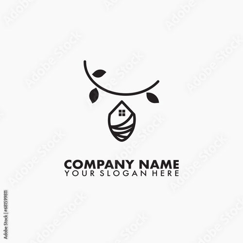 Cocoon home Logo vector template