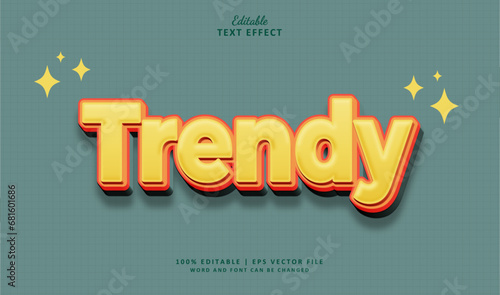 Trendy Editable Text Effect 3d Colourful Vintage Retro Pop Style