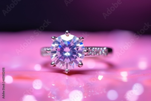  a close up of a ring with a diamond in the middle of the ring and a blurry background in the middle of the ring is a blurry image. © Shanti