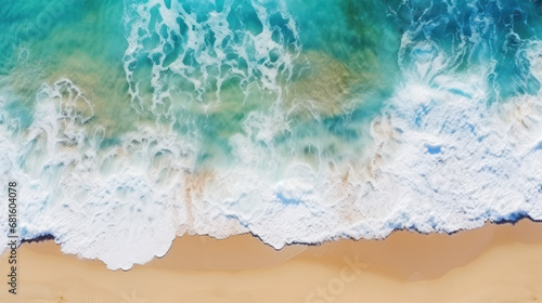 Ocean waves on the beach as a background Beautiful natural summer vacation holiday background.