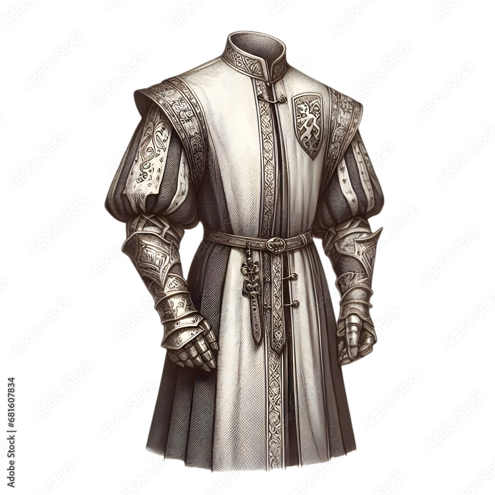 Medieval Men's Hose Dress Illustration Art With a Transparent Background Generative AI. Medieval Men's Hose Dress Illustration Art With a Transparent Background Generative AI.
