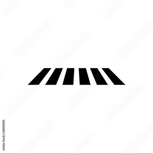 Crosswalk icon symbol logo template. Pedestrian crosswalk icon isolated on white background photo