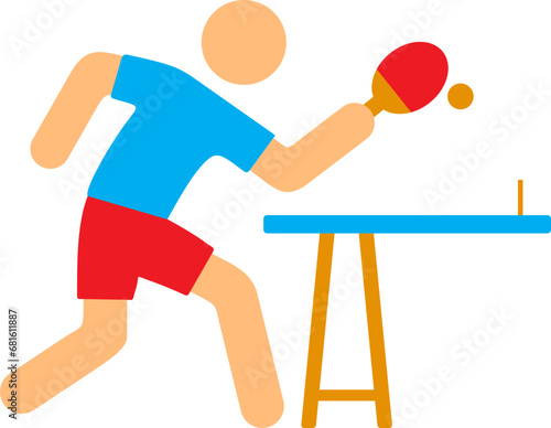 Ping pong illustration