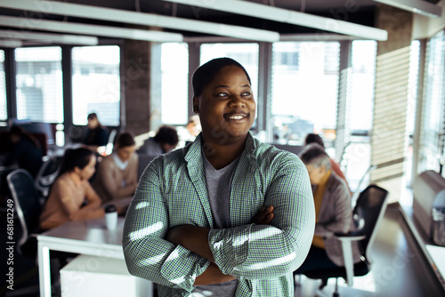 Portrait of a confident young man in the office