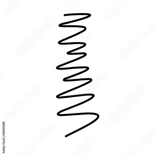 Pen Curved Line Texture. Scribble Curved Line. Black Curved Line. Abstract Design Element. Svg File. High Quality Design