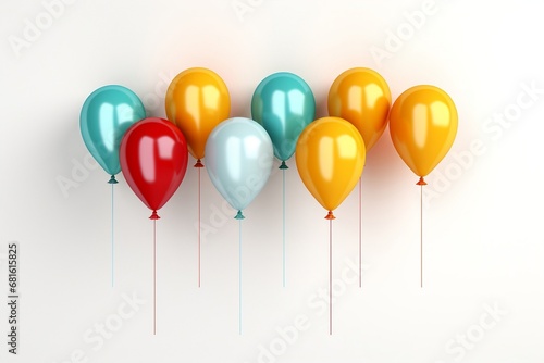 Balloons Isolated on a White Background. Generative Ai