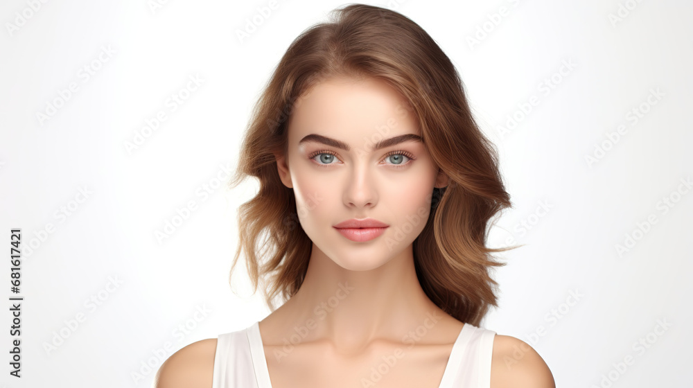 Isolated on a white background, the concept of beauty and fashion people's feelings Isolated on a white background, the concept of beauty and fashion people's feelings