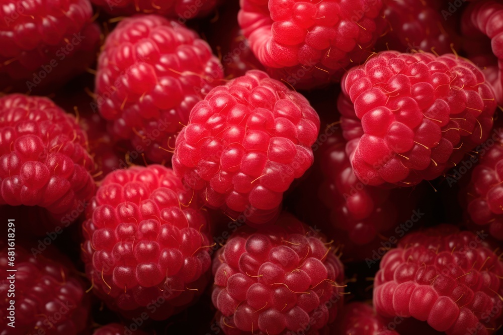 a pile of raspberries sitting next to each other on top of a pile of other raspberries on top of a pile of other raspberries. a pile of raspberries sitting next to each other on top of a pile of other raspberries on top of a pile of other raspberries.